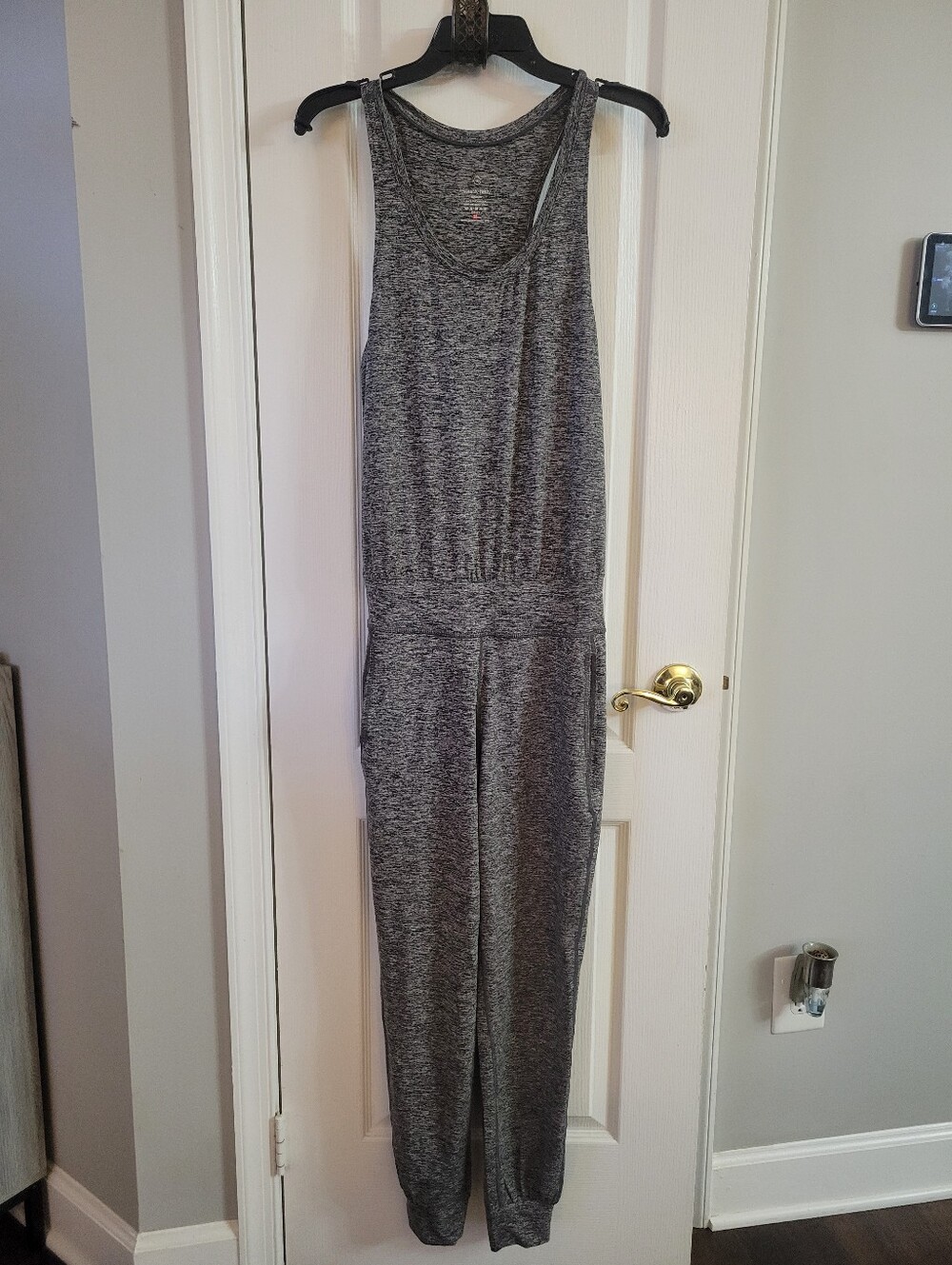 Sweaty Betty Gary Sleeveless Jumpsuit Heather Gray Space Dye Workout Size Small